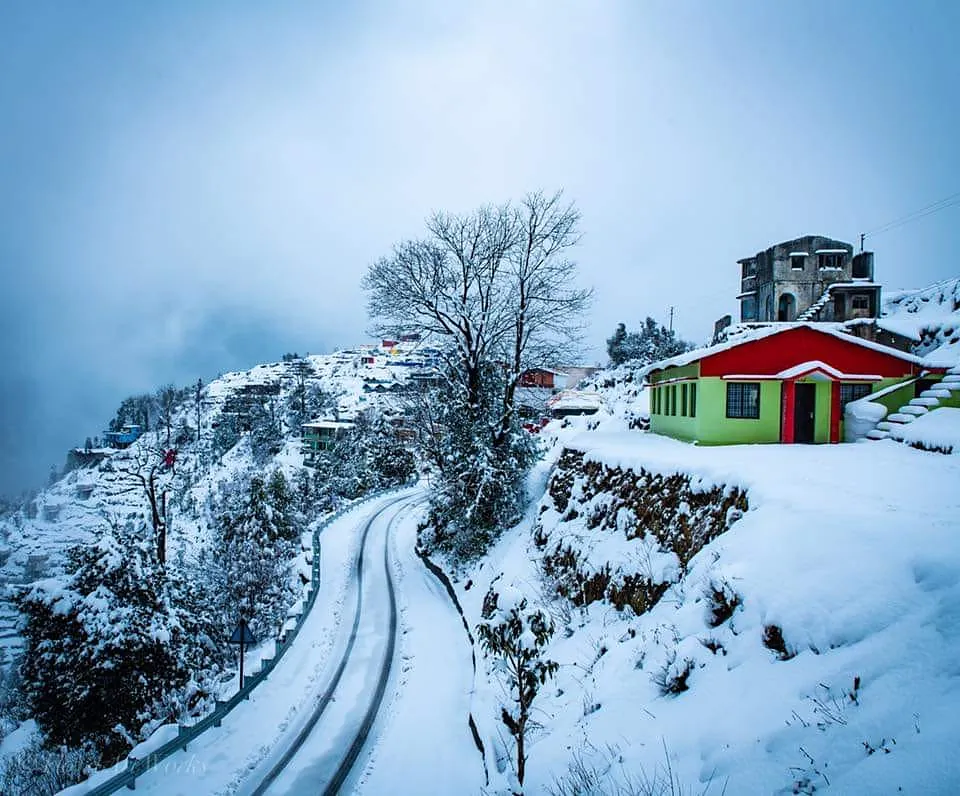 The road under snow