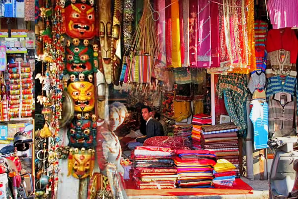 Shopfronts in Paltan Bazaar