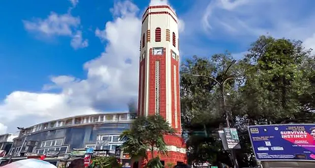 The Clock Tower from the bazaar