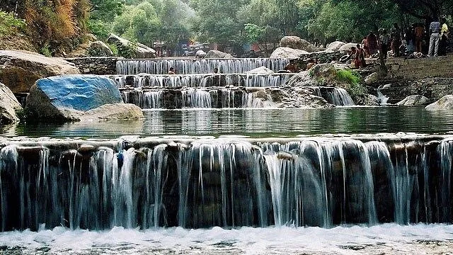 The terraced falls